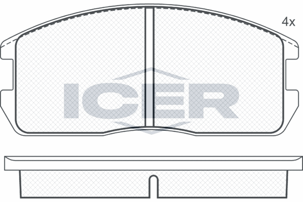 Obrázok Sada brzdových platničiek kotúčovej brzdy ICER  180497