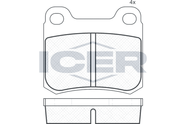 Obrázok Sada brzdových platničiek kotúčovej brzdy ICER  180517