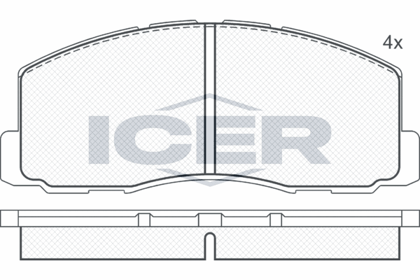 Obrázok Sada brzdových platničiek kotúčovej brzdy ICER  180602