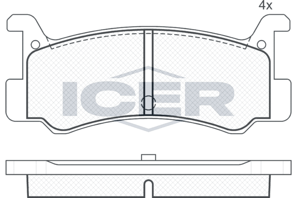 Obrázok Sada brzdových platničiek kotúčovej brzdy ICER  180621