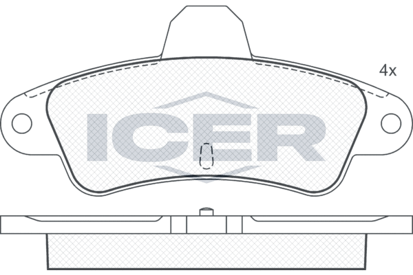 Obrázok Sada brzdových platničiek kotúčovej brzdy ICER  180918