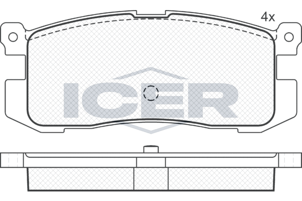 Obrázok Sada brzdových platničiek kotúčovej brzdy ICER  181160