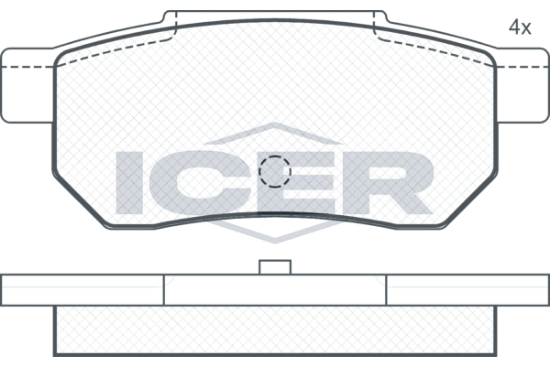 Obrázok Sada brzdových platničiek kotúčovej brzdy ICER  180751