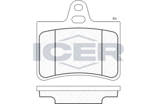 Obrázok Sada brzdových platničiek kotúčovej brzdy ICER  181407