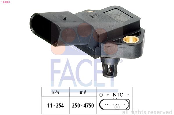 Obrázok Senzor tlaku nastavenia výżky FACET Made in Italy - OE Equivalent 103083