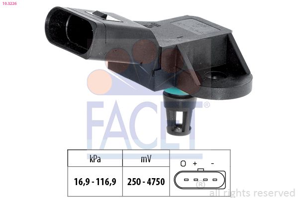 Obrázok Senzor tlaku nastavenia výżky FACET Made in Italy - OE Equivalent 103226