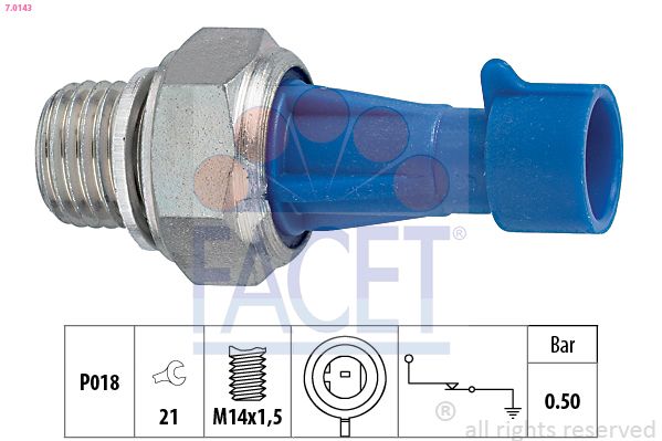 Obrázok Olejový tlakový spínač FACET Made in Italy - OE Equivalent 70143
