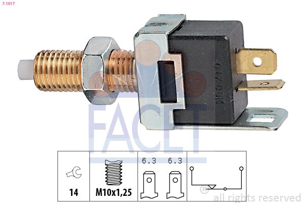 Obrázok Spínač brzdových svetiel FACET Made in Italy - OE Equivalent 71017