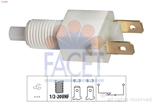 Obrázok Spínač brzdových svetiel FACET Made in Italy - OE Equivalent 71034