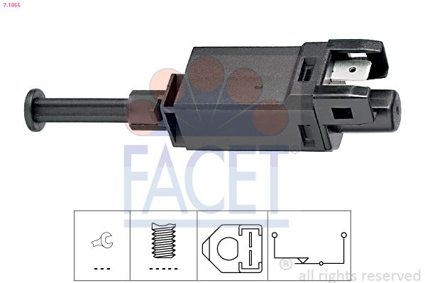 Obrázok Spínač brzdových svetiel FACET Made in Italy - OE Equivalent 71055