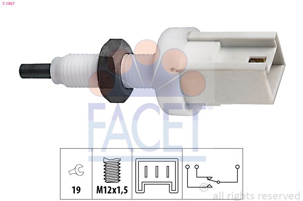 Obrázok Spínač brzdových svetiel FACET Made in Italy - OE Equivalent 71067