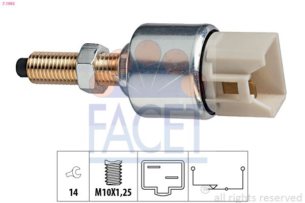 Obrázok Spínač brzdových svetiel FACET Made in Italy - OE Equivalent 71092