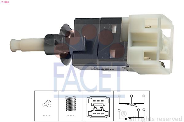 Obrázok Spínač brzdových svetiel FACET Made in Italy - OE Equivalent 71206