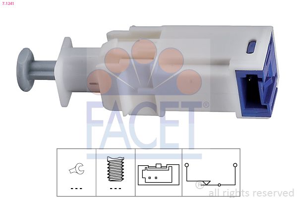 Obrázok Spínač ovládania spojky (pre tempomat) FACET Made in Italy - OE Equivalent 71241
