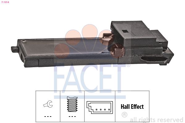 Obrázok Spínač ovládania spojky (pre tempomat) FACET Made in Italy - OE Equivalent 71314