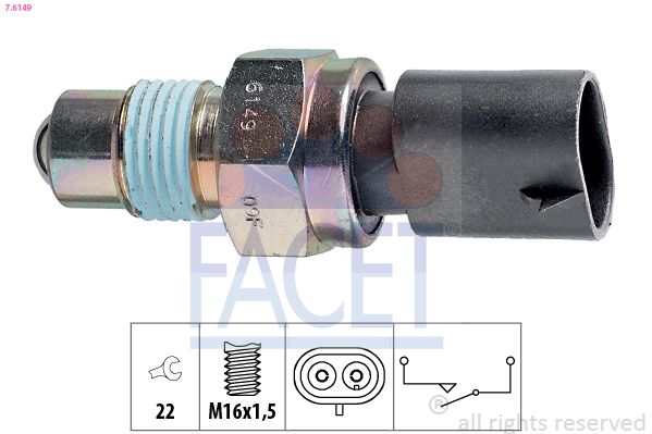 Obrázok Spínač cúvacích svetiel FACET Made in Italy - OE Equivalent 76149