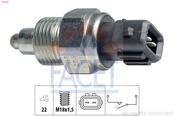Obrázok Spínač cúvacích svetiel FACET Made in Italy - OE Equivalent 76152