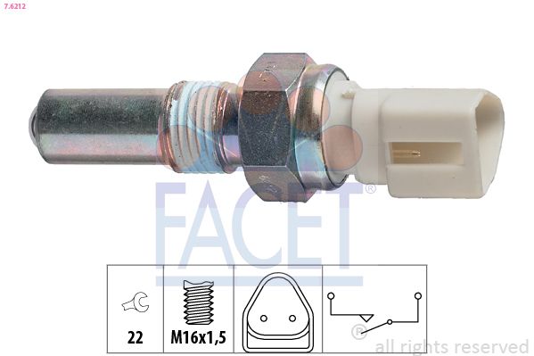 Obrázok Spínač cúvacích svetiel FACET Made in Italy - OE Equivalent 76212
