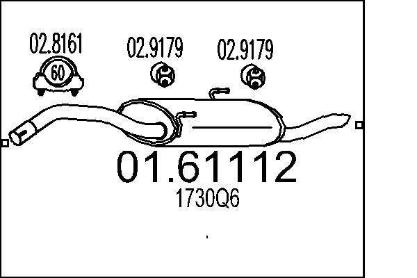 Obrázok Koncový tlmič výfuku MTS  0161112