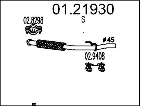 Obrázok Výfukové potrubie MTS  0121930