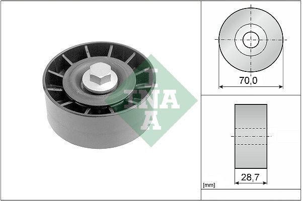 Obrázok Vratná/vodiaca kladka rebrovaného klinového remeňa INA  532025410