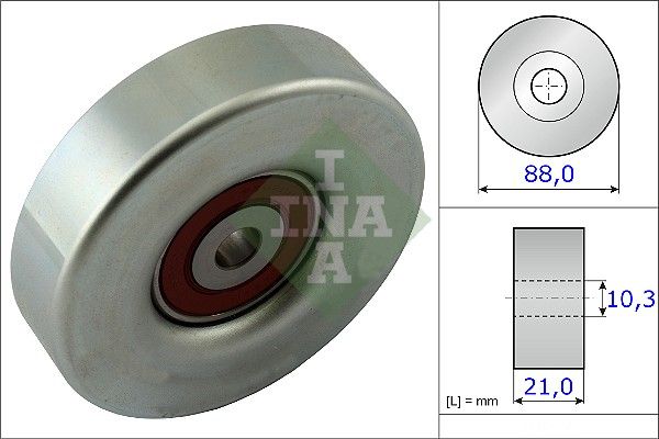 Obrázok Vratná/vodiaca kladka rebrovaného klinového remeňa INA  532061810