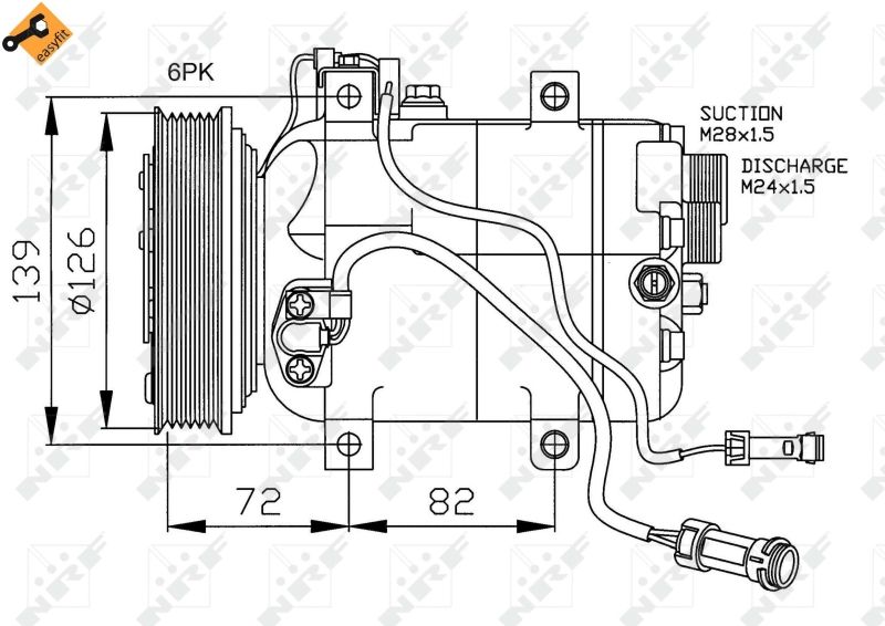 Obrázok Kompresor klimatizácie NRF EASY FIT 32027