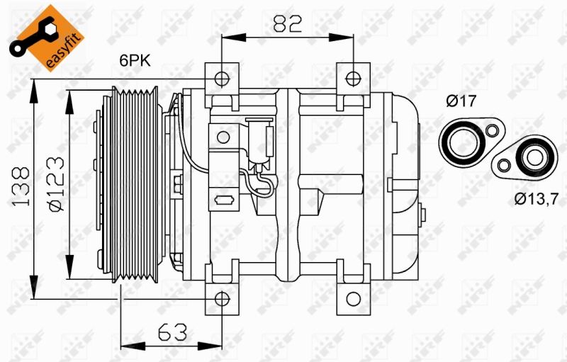 Obrázok Kompresor klimatizácie NRF EASY FIT 32112