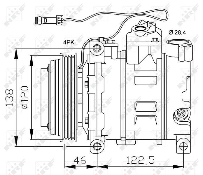 Obrázok Kompresor klimatizácie NRF GENUINE 32543G