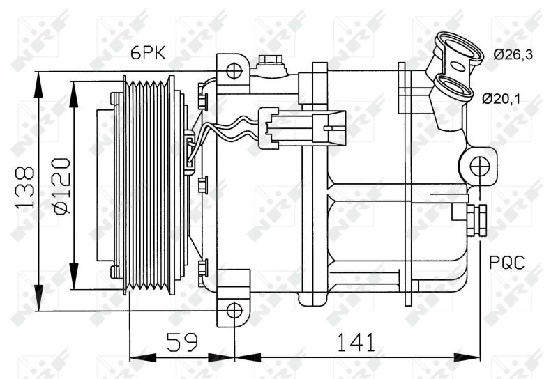 Obrázok Kompresor klimatizácie NRF  32191