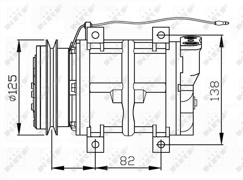 Obrázok Kompresor klimatizácie NRF GENUINE 32745G