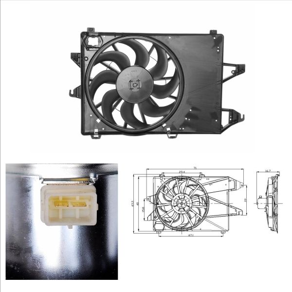 Obrázok Ventilátor chladenia motora NRF  47002