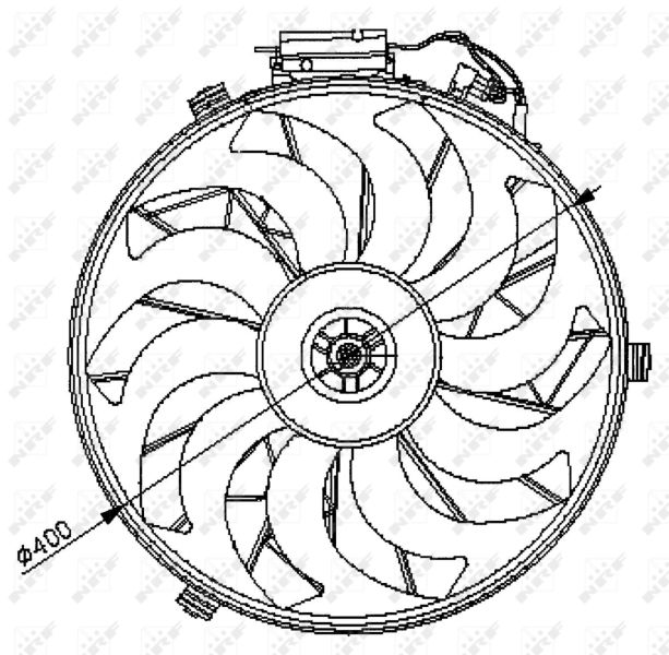 Obrázok Ventilátor chladenia motora NRF  47028