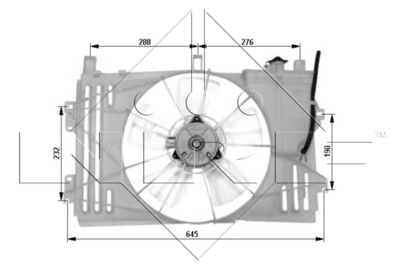 Obrázok Ventilátor chladenia motora NRF  47053