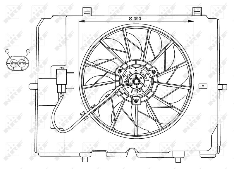 Obrázok Ventilátor chladenia motora NRF  47067