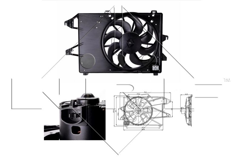 Obrázok Ventilátor chladenia motora NRF  47260