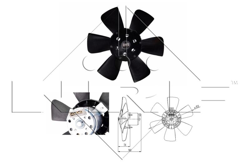 Obrázok Ventilátor chladenia motora NRF  47390