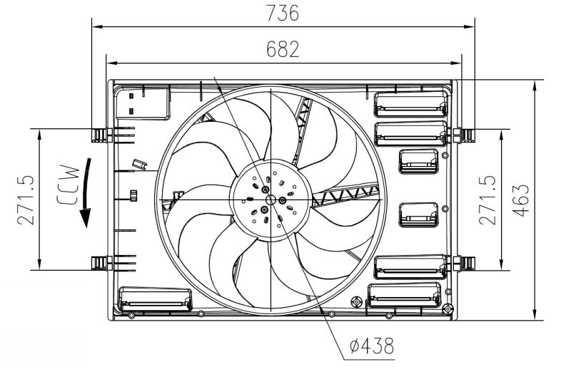 Obrázok Ventilátor chladenia motora NRF  47916
