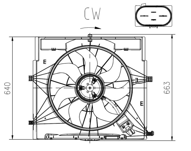 Obrázok Ventilátor chladenia motora NRF  47920