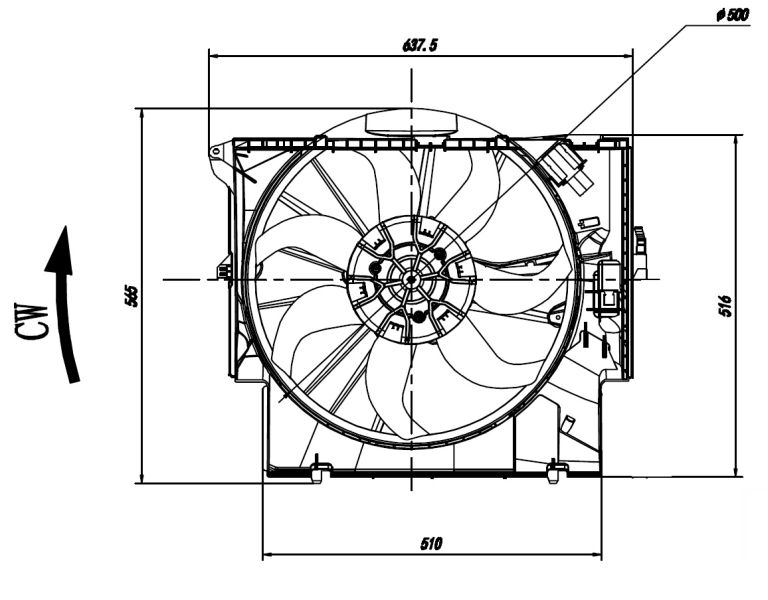 Obrázok Ventilátor chladenia motora NRF  47923