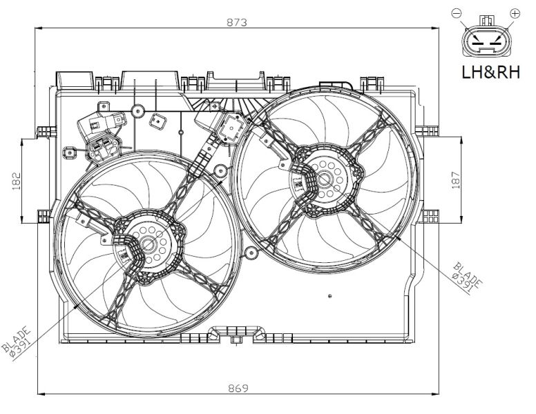 Obrázok Ventilátor chladenia motora NRF  47945