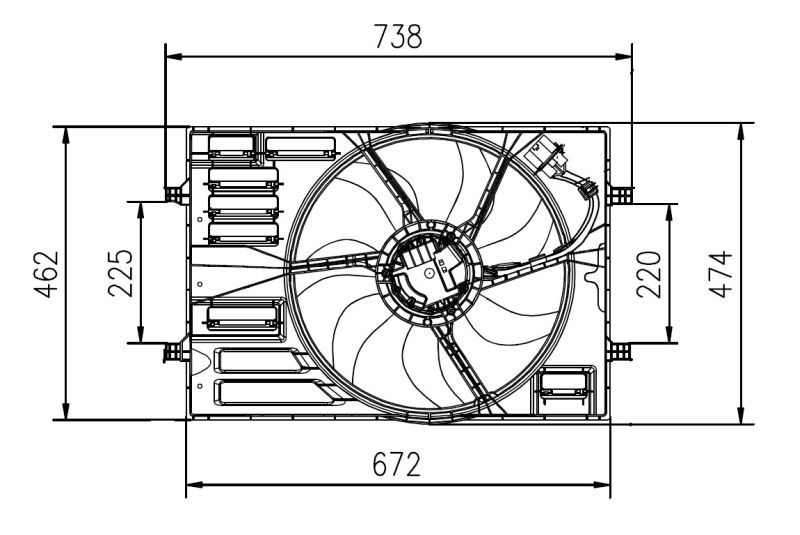 Obrázok Ventilátor chladenia motora NRF  47950
