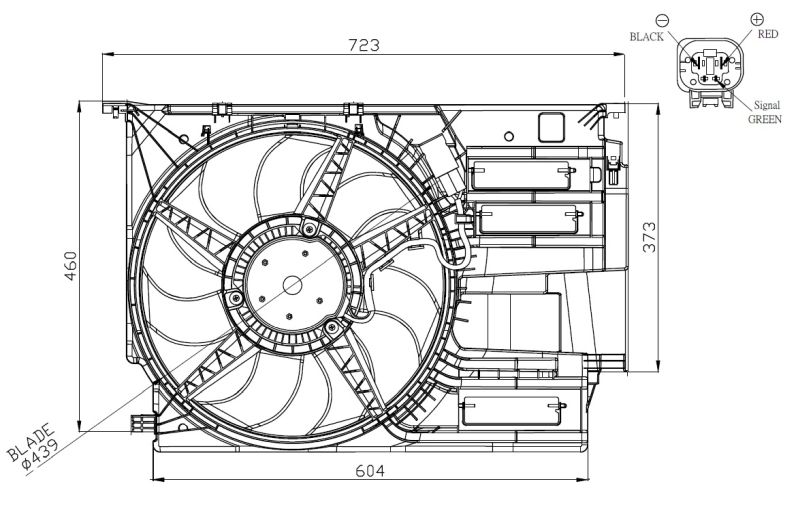 Obrázok Ventilátor chladenia motora NRF  47954
