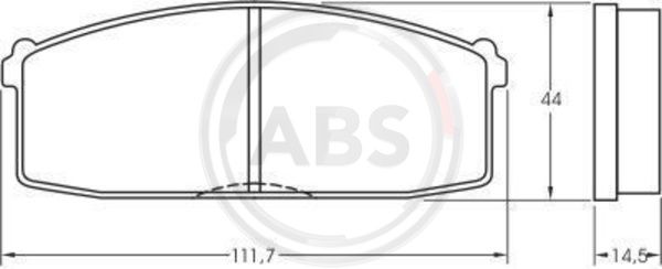 Obrázok Sada brzdových platničiek kotúčovej brzdy A.B.S.  36158