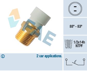 Obrázok Teplotný spínač ventilátora chladenia FAE  36499
