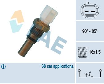 Obrázok Teplotný spínač ventilátora chladenia FAE  36540