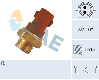 Obrázok Teplotný spínač ventilátora chladenia FAE  37230