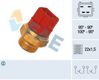 Obrázok Teplotný spínač ventilátora chladenia FAE  37960