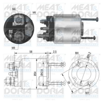 Obrázok Elektromagnetický spínač pre żtartér MEAT & DORIA  46016