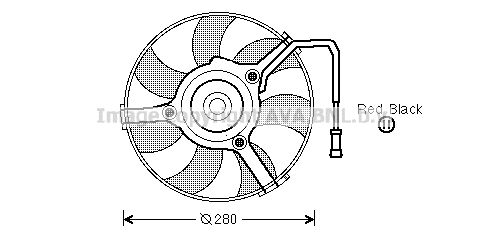 Obrázok Ventilátor chladenia motora AVA QUALITY COOLING  AI7504